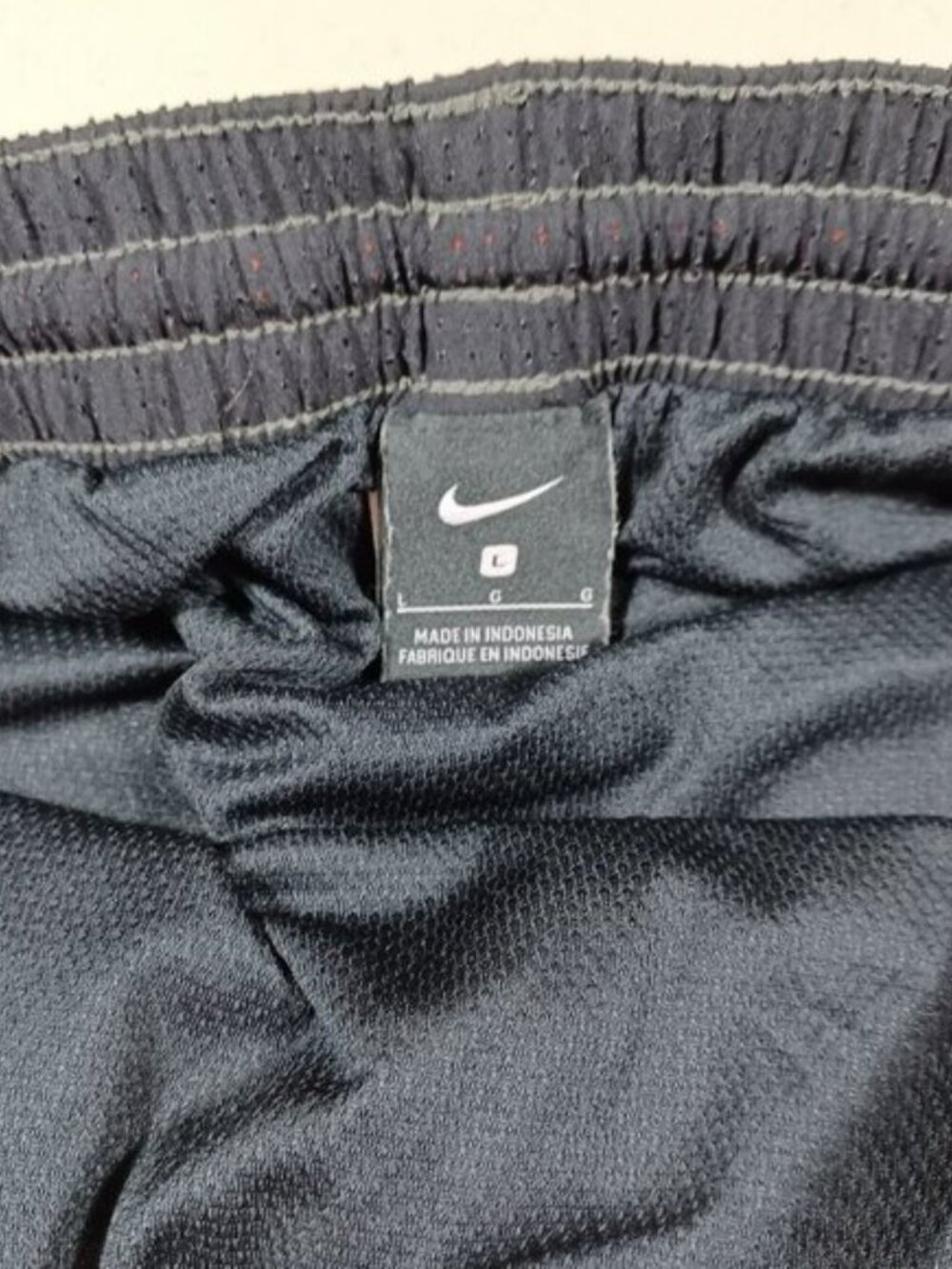 Nike mens gray black an orange trim swim trunks L - Picture 2 of 3